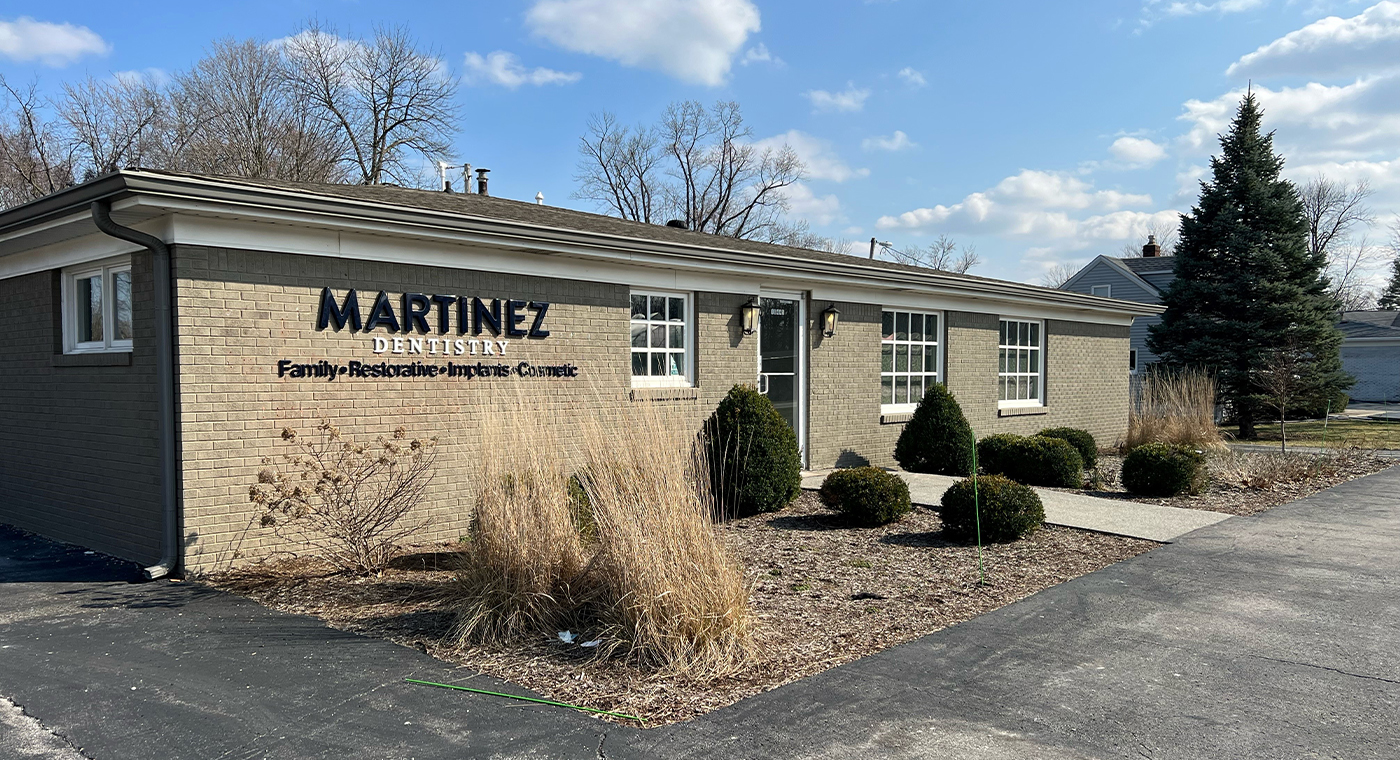 Outside view of Martinez Dentistry office building in Indianapolis