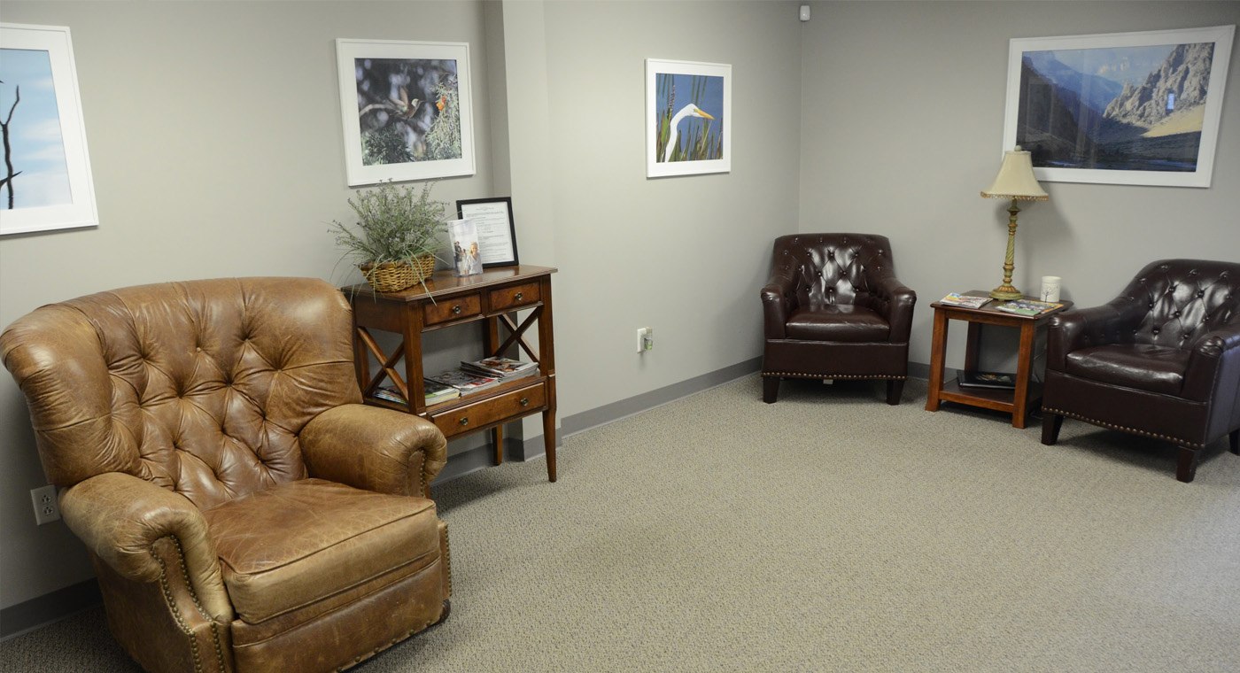Welcoming dental office reception area