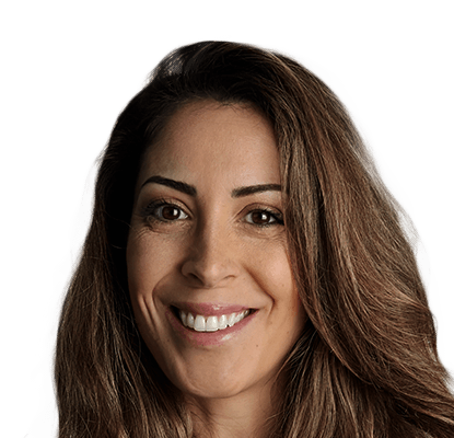 Woman with brown hair smiling